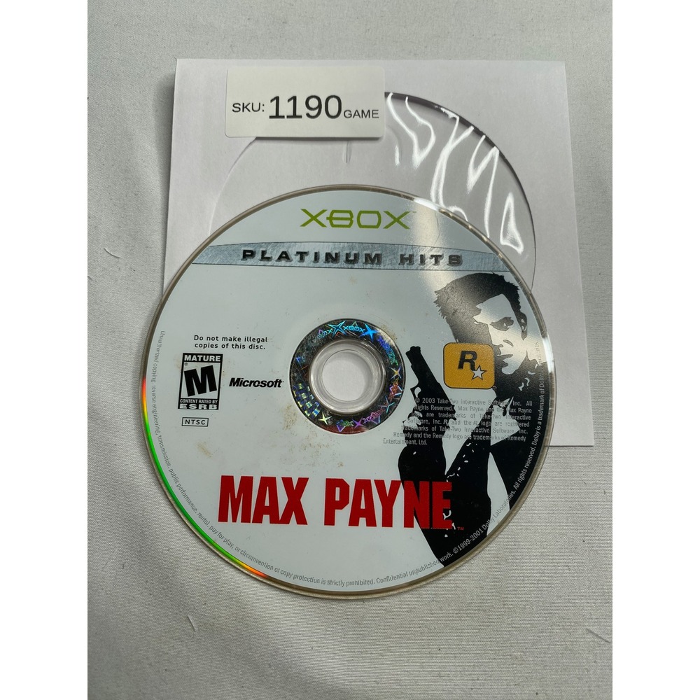 Max Payne Original Microsoft Xbox